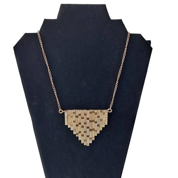 Metal fringe fashion necklace nwt - Picture 1 of 8